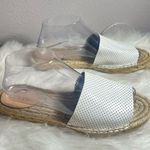 J.Crew Valencia Perforated Leather Slides White Size 9 Photo 3