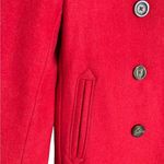 Gap  Women's Pea Coat Sz S Red Wool‎ Classic Jacket Outerwear Button Up Photo 2