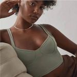 Free People  Intimately Mellow mood crop top corset Green Tee Leaves XS Photo 1