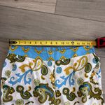 Haute Hippie  High Rise Wide Leg Palazzo Boho Linen Blue Cream Pants NWOT L Photo 6