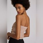 Anthropologie  Maeve Rose Gold Shimmer Ruffled Metallic Tube Top Plus Size 3X Photo 2