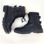 Jessica Simpson  Kerina Black Fashion Combat Boots Size 7M Photo 6