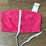 ZARA NWT Cropped Strapless Denim Cotton Tube Top Zipper Back Size Medium Photo 5