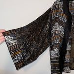 Chico's  Silk Blend Burnout Open Front Cardigan Style Top Size Medium Photo 2