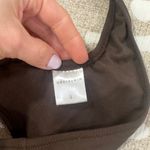 Adoraswim one piece swimsuit brown o ring gold cutout cheeky high leg Photo 2