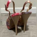 Venus Platform Stiletto Heels | Pastel Floral Peep Toe Pumps (Sz 8.5) Photo 2