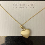 Argento Vivo NWT  Sterling Silver Heart Locket Necklace Photo 4
