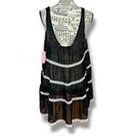 Oscar de la Renta NWT  Pink Label Black Lace Trim Babydoll Tank Top Size L Photo 6