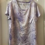Stars Above NWT  Purple Dye Print Satin Pajama Top XXL Photo 0
