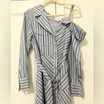 Cinq à Sept Marcella Asymmetrical Shirt Dress Blue Size 6 Photo 4