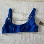 J.Crew  Heritage Scoop Neck Bikini Top‎ NWT size XS in Bright Blue Photo 1
