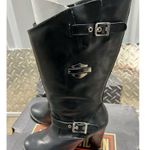 HARLEY DAVIDSON Womens 7.5 Leather TIFF Riding Boots Motorcycle Biker Western Black Photo 2