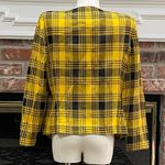 Leslie Fay Clueless Cher costume idea petite vintage 1980s yellow plaid blazer / 10P Photo 3