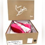 Christian Louboutin Lace Up NVP Pink Suede Peep Toe Wraparound Pumps Siz… Photo 4