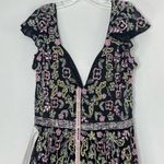 Mac Duggal 5353 Size 14W Floral Beadwork Flare Short Cap Sleeve A-Line Dress Photo 7