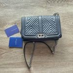 Rebecca Minkoff  leather navy bag silver chain strap EUC Photo 0