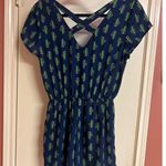 As You Wish Cactus Print Romper By As U Wish - Size S 100% Polyester Blue & Green Made In Ch Photo 6