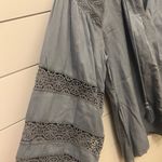 Philosophy Women’s Shirt Med White blue full Lacey like Sleeve Photo 1