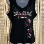 Harley Davidson Vintage 1990s Y2K Black Tank Top Marysville Washington Jrs Large Photo 0