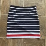 Banana Republic Striped Navy White Red Mini Skirt Size 2 Photo 3