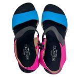 SESTO MEUCCI Eirlys Sling Back Sandals Blue Pink Soft Nubuck Italy Size 9 Photo 3