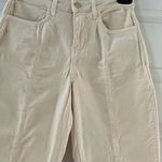 L'Agence Women's Cream High Rise Ankle Slit Velvet Pants Size 25 Photo 9