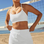 Beyond Yoga White Stride Lined Shorts Size S Photo 0