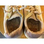 Roxy Womens Charlie Sneakers Sz 8 White Blue Pastel Fabric Lace Up Casual Shoes Photo 4