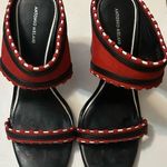 Antonio Melani Antonio Melanie red, black & white slip on shoes size 8.5 Photo 1