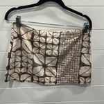 Olivaceous Geometric Patterned Skirt - Brown and Cream Photo 3