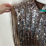 Alberto Makali Vintage Y2K Alberto Mikali Brown Sequin Ruched Stretchy Blouse Shirt Tunic Top Photo 2