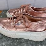 Superga  2287 Bubble Platform Low Top Lace Up Sneakers Metallic Rose Gold 7.5 38 Photo 3
