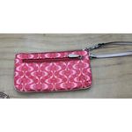 Coach Peyton Wristlet Signature coral Pink Silver Hardware Wallet handbag READ Photo 6