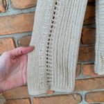 Gap Womens Medium Sweater Beige Cotton Knit Open Stitch Long Sleeve Pullover Photo 1