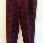 J.‎ Jill Pants Women’s Size Med Red Plaid Ponte Slim Leg Business Office Black Photo 0