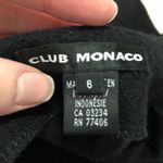 Club Monaco  Black Wool Fluted Knee Length Skirt Womens 6 Dark Academia Preppy Photo 3