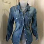 2000s western blue faded wash jean denim button Photo 0