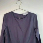 Amanda Uprichard  Gray‎ Purple Cotton Bell Sleeve Blouse Photo 3