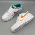Nike  Air Force 1 LV8 GS Big Girl 7Y Casual Shoes White/Safety Orange \Women #8.5 Photo 3