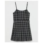 H&M NWT Womens School Girl Academia Plaid Sleeveless Mini Dress Pinafore Size S Photo 2