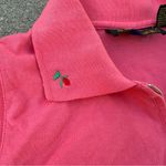 Vintage 80s 90s active elements salmon coral pink sleeveless polo zip collar Size L Photo 2