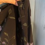Dressbarn Black Pants with Purple Floral Design | 16W Photo 3