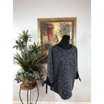 Charter Club Women’s Blue Knit Sweater Small 3/4 Sleeve with Ribbon Tie Detail Photo 1