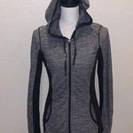 Reebok  grey full zip up hooded athletic Long sleeve top Photo 0