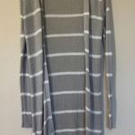 Doe & Rae  Striped Long Open Front Knit Cardigan Duster Sweater Womens Small Photo 0