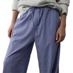 American Eagle AE Striped Woven Wide-Leg PJ Pant Blue  Small NWT Photo 1
