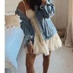 Free People  Taking Sides Mini Dress in Ivory Size Large Photo 2