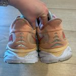 Hoka  Women’s Clifton 8 Cantaloupe Silver Peony Pink Running Shoe Size 10.5 Photo 3