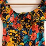 Lovers + Friends Dark Bouquet Floral Printed Ruffle Mini Dress XS Photo 14