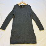 J.Crew  Women’s Sweater Dress S Gray Heathered Open Back Long Sleeve Cozy Photo 8